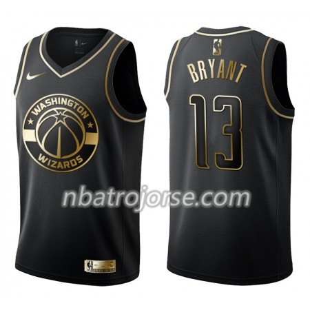 Män Washington Wizards Tröja Thomas Bryant 13 Nike Svart Guld Edition Swingman